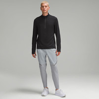 lululemon丨Surge Warm 男士半拉链运动衫 LM3DMHS 黑色 S