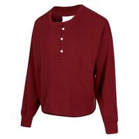 Nike耐克卫衣女子CNY酒红色纽扣半开套头衫HV8466-677