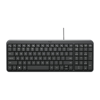 罗技 紧凑型 有线键盘  无背光 黑色