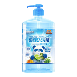 三只松鼠 生活馆 果蔬洗洁精1.5kg大瓶食品级洗洁精1500g*1瓶