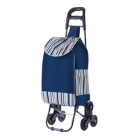 天喜(TIANXI)买菜手拉车购物车小拉车老人可爬楼可折叠便携式不锈钢超市买菜车 购物小拉车【轴承爬楼轮+底板】