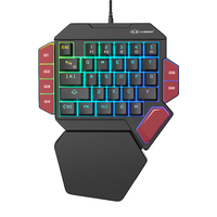 MageGee RGB背光 左手机械键盘  黑红混搭 青轴 RGB