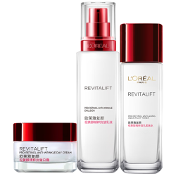 巴黎欧莱雅 抗皱紧致 抗皱护肤套装  65ml+50ml+25ml