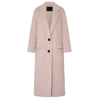 MO&Co.【马思纯同款】毛呢大衣2025冬含羊驼毛绒面双面呢MBE4OVC012 灰粉色 XS /155