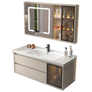 移动端、京东百亿补贴：欧帝奴 一体式浴室柜 80cm智能镜柜