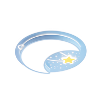 雷士 NVC   Lighting LED吸顶灯轻奢房间星星月亮儿童房卧室吸顶灯饰灯具 荐 星际-蓝 36瓦三段调光卧室灯