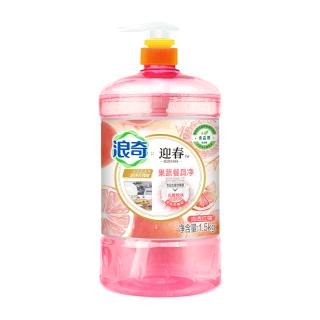 浪奇护手餐具净去油污洁净洗洁精洗碗除菌食品级祛味1.5kg*1瓶