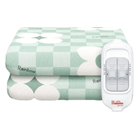 rainbow 彩虹莱妃尔 彩虹（RAINBOW） 电热毯双人双控调温1.8*1.5米自动关断电褥子加厚电毯子花色随机