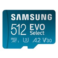三星 512GB MicroSDXC存储卡含适配器 U3A2V30 C10 读写160MBs 4K高清录制 手机相机平板游戏机通用