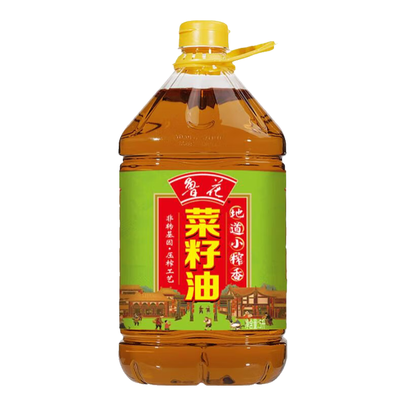 luhua 鲁花 地道小榨香菜籽油5L厨房食用油物理压榨非转基因