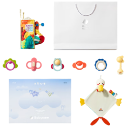 babycare 安抚摇铃礼盒新生儿牙胶婴儿口欲期玩具0-6个月早教满月 童趣安抚礼盒