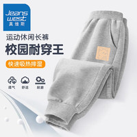 真维斯童装儿童卫裤男孩春秋季裤子男童运动裤2025宽松休闲裤 【春秋长裤】生气龙灰色 110
