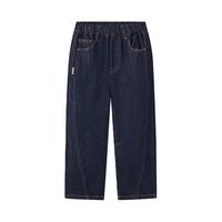 马骑顿（MQD）男童春季中大童学院风百搭休闲牛仔裤 原牛仔色 130