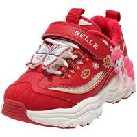 百丽(Belle)童鞋小马宝莉联名运动鞋2025秋冬加绒女童板鞋儿童新年红色休闲鞋 红色 35 码