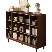  锦需 全实木 实木书架  【加深15格】黑胡桃色150x30x107.5cm 长1500mm；宽300mm；高1075mm