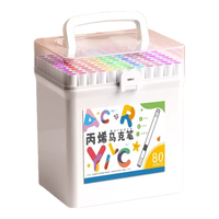慢作丙烯马克笔小不透色可叠色美术丙烯笔彩笔儿童可水洗画笔初中生幼儿园水彩笔涂鸦 【80色】丙烯马克笔