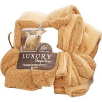 布之美 双层羊羔绒毯法兰绒素色柔软舒适盖毯毛毯 DB.塔夫羊羔毯