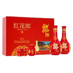 郎酒 红花郎10礼盒 酱香型白酒 53度 500mL 2瓶 红十礼盒装