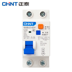 正泰 CHNT NXBLE-63Y小型漏电保护断路器 漏保空气开关1P+N C32 0.03A 4.5KA