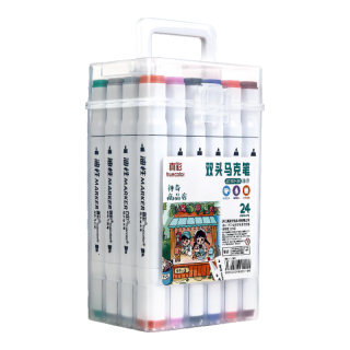 真彩 马克笔48色小美术双头油性速干不褪色水彩笔动漫设计儿童手绘画涂鸦彩色笔24/
