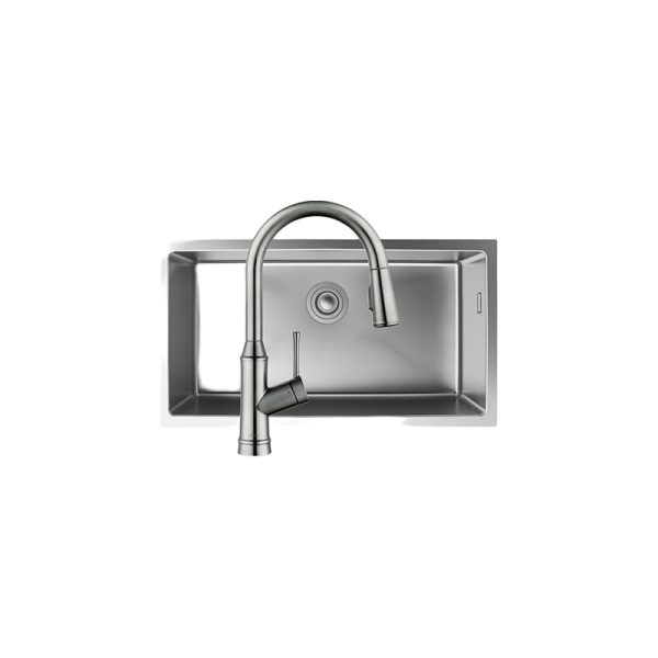 hansgrohe 汉斯格雅 43454807+71876007 不锈钢水槽套装 780*430*197mm【报价 价格 评测 怎么样】 -什么值得买