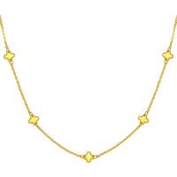 谢瑞麟 黄金套链足金5G四叶草锁骨链女款送礼XK783 约4.95g