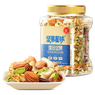 坚果星球 每日坚果 买一送一 6种纯坚果仁 800g
