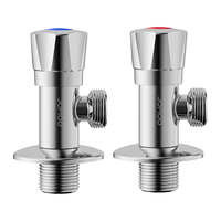 九牧 铜合金加厚角阀三角阀1冷1热套装 02064-1C-1