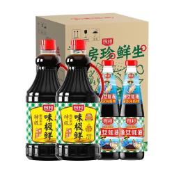 厨邦 酱油定制装味极鲜1.63L*2+490g*2渔女蚝油