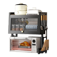 京东京造 JZHMCWJ-55 厨房置物架 3层 54*27*76cm 黑色