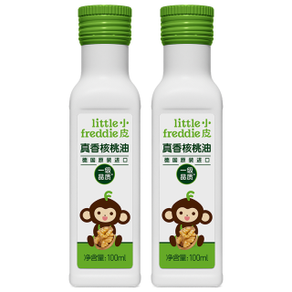LittleFreddie Little Freddie）原装进口油核桃油亚麻籽油营养佐餐油搭配辅食专用油 真香核桃油*2