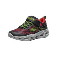 SKECHERS 斯凯奇 男童渐变闪灯运动鞋 400030LC-BKRD 黑色/红色 27.5