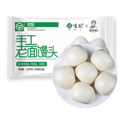 悦味纪 手工老面馒头640g*2包 12个 0糖低脂绿色食品戗面千层馒头半成品