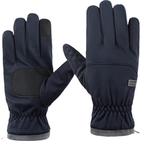 勋阳宇乐秋冬士保暖手套肤感防风防寒防滑可触屏骑行电动车冬季手套 肤感-深蓝 均码
