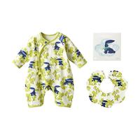 bc babycare婴儿连体衣春装山茶花新生儿礼盒满月哈衣包屁衣宝宝爬服衣服 礼盒  哆咔兔橄榄绿+口水巾 59cm 礼盒 | 哆咔兔橄榄绿+口水巾