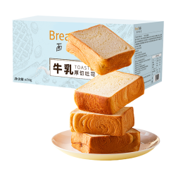 面包新语 牛乳厚切吐司营养早餐面包整箱办公室充饥零食470g 301-500g 箱装
