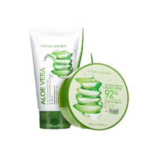 NATURE REPUBLIC 自然乐园 护肤套装(芦荟胶300ml+芦荟洁面乳150ml)