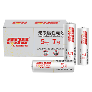 leise 雷摄 5号碱性电池 +7号碱性电池 1.5V 40粒装