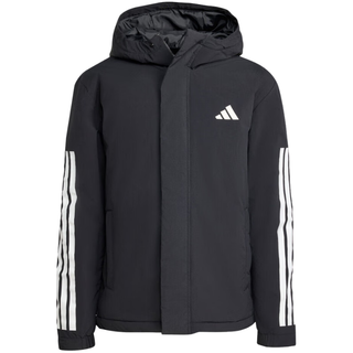 阿迪达斯 JY8303 运动型格短棉服 黑色 L