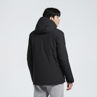 阿迪达斯 JY8303 运动型格短棉服 黑色 L
