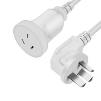 一绳(CABLE CREATION)16A转10A电源延长线新国标3插转换插头插座转接头插线板延长线 16A转10A延长线【3插弯头白色】 3米