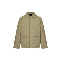 UR2025冬季男流光风复古翻领绗缝大口袋羽绒服UMM150010 卡其 S