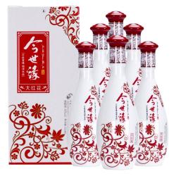今世缘 大红花42度浓香型白酒500ml*6瓶整箱父亲节送礼正品