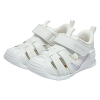 基诺浦（ginoble）儿童凉鞋女 24夏软底包头婴儿学步鞋8-18个月宝宝机能鞋GB2198 白色/洋芋紫 120mm 脚长11.6-12.4cm