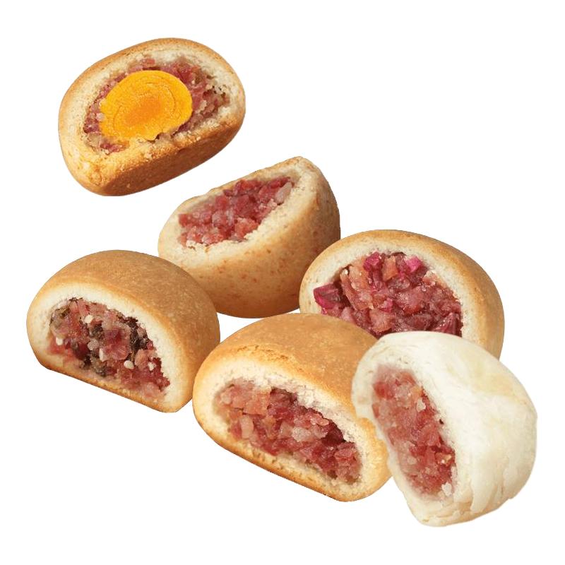 昆明冠生园滇式云腿月饼5口味组合云南特产零食火腿小饼