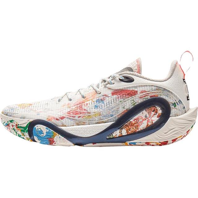 李宁 拉塞尔1代DLO1 播客丨篮球鞋男鞋2025轻量回弹运动鞋ABPV009 标准白-14 43