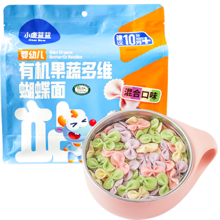 小鹿蓝蓝 婴幼儿有机蝴蝶面 果蔬多维 200g