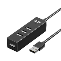 宏碁 HY21-14U2B USB集线器 一分四 0.25m 黑色