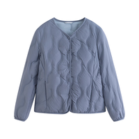 茵曼(INMAN)轻薄简约无领短款羽绒马甲女士2024可内搭可外穿薄款外套 黑色 L