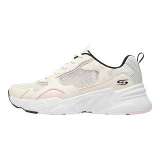 斯凯奇（Skechers）女鞋透气老爹鞋马卡龙色系老爹鞋时尚潮流舒适运动休闲鞋 自然色/浅粉色 39